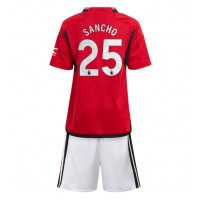 Manchester United Jadon Sancho #25 Replica Home Minikit 2023-24 Short Sleeve (+ pants)